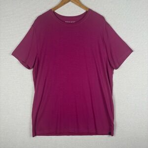 Derek Rose T Shirt Mens 2XL Modal Elastane Jersey Knit Raspberry Comfort Lounge